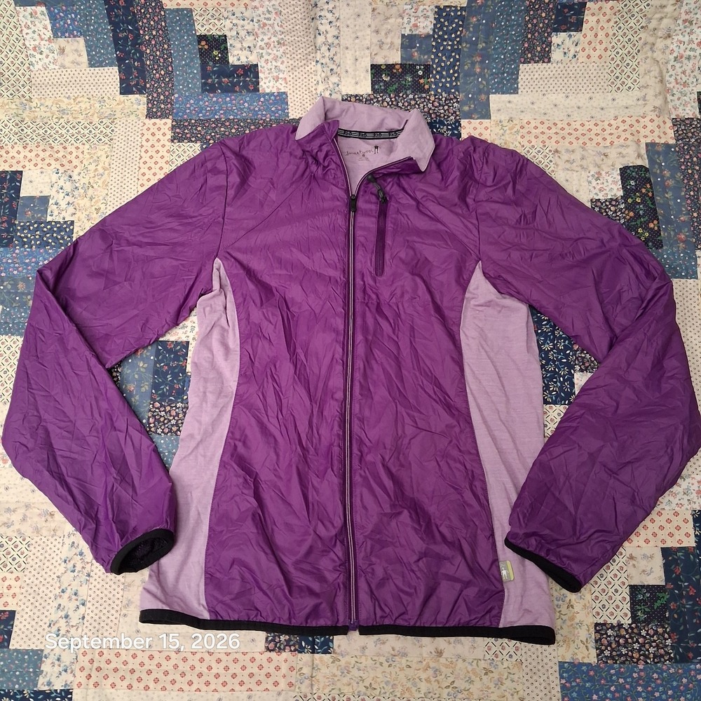 Smartwool PhD Propulsion 60 Running Jacket Womens Small Purple Merino Wool Top